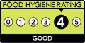Food hygiene rating 4, Good, for Paolo's Pizzas